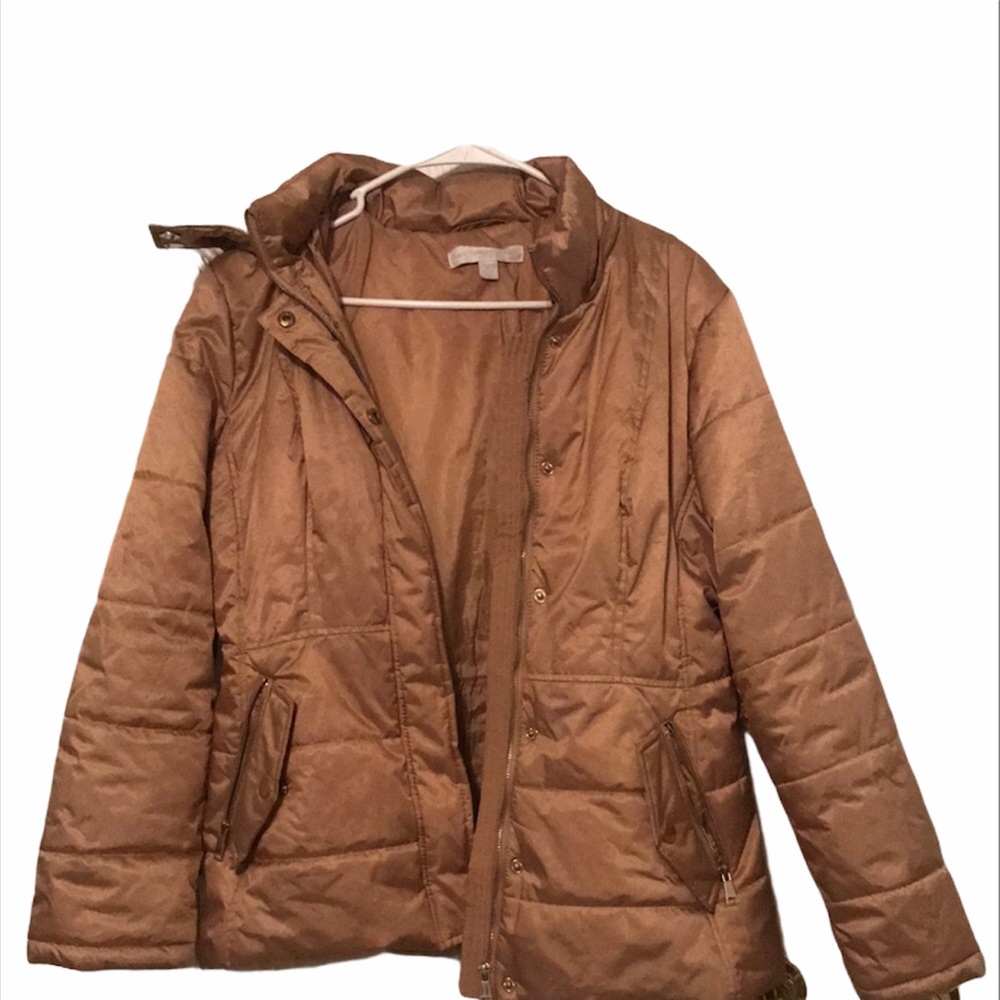 New York & Company Gold Puffer Jacket